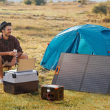 Tragbare Powerstation 500W/519Wh, Grecell Powerstation (Spitze1000W),Geräuschlos,Schnelles Aufladen,Umweltfreundlich Solargenerator für Camping,Wohnmobil und Notfall zu Hause